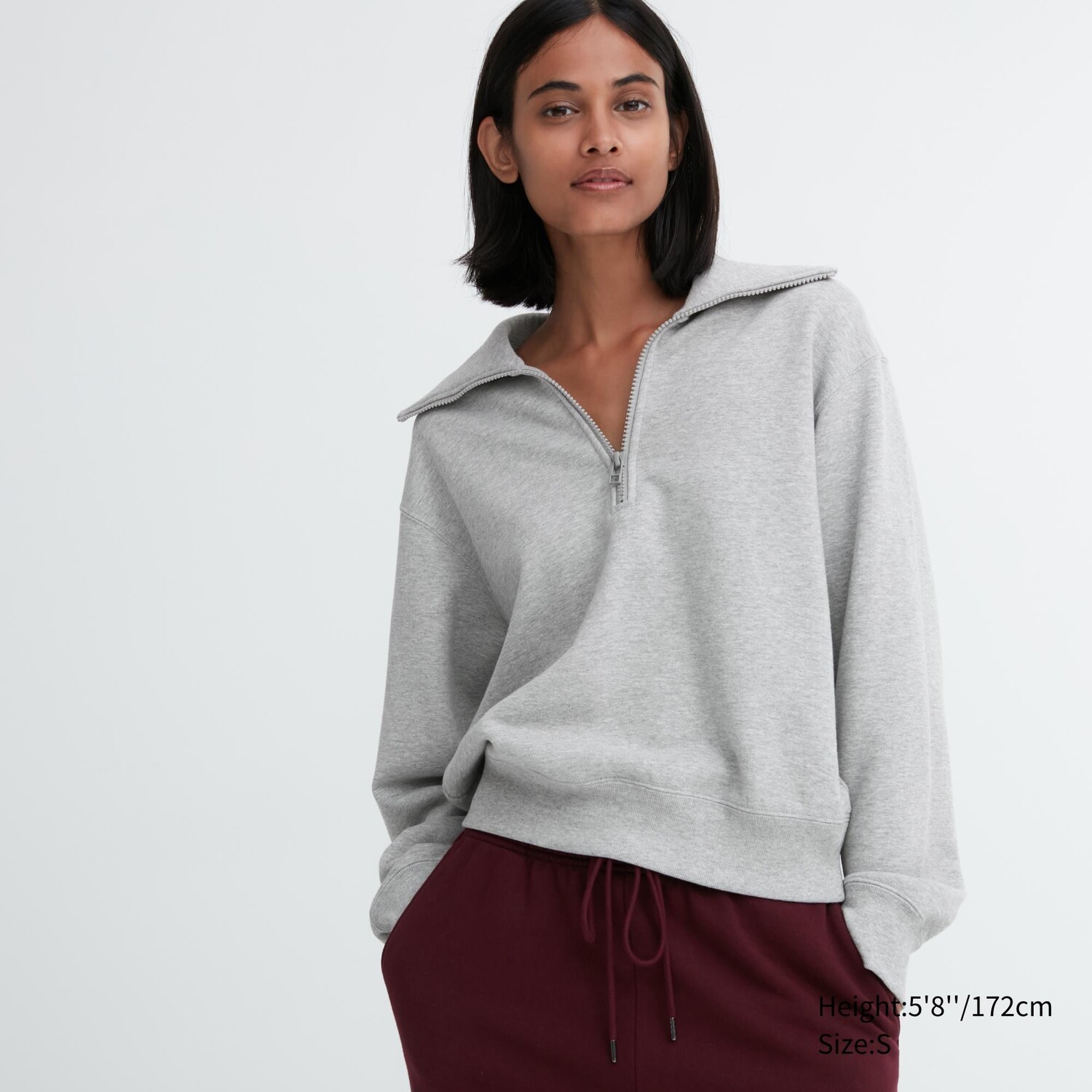 

Толстовка на полумолнии Uniqlo, серый