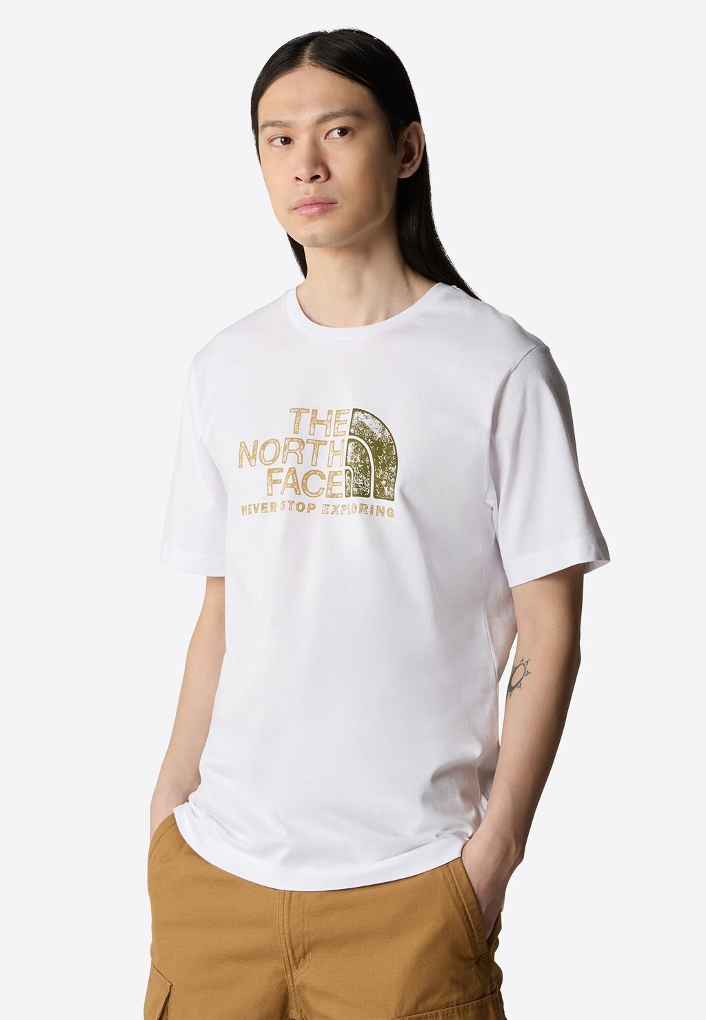 

Футболка с принтом Rust The North Face, цвет tnf white
