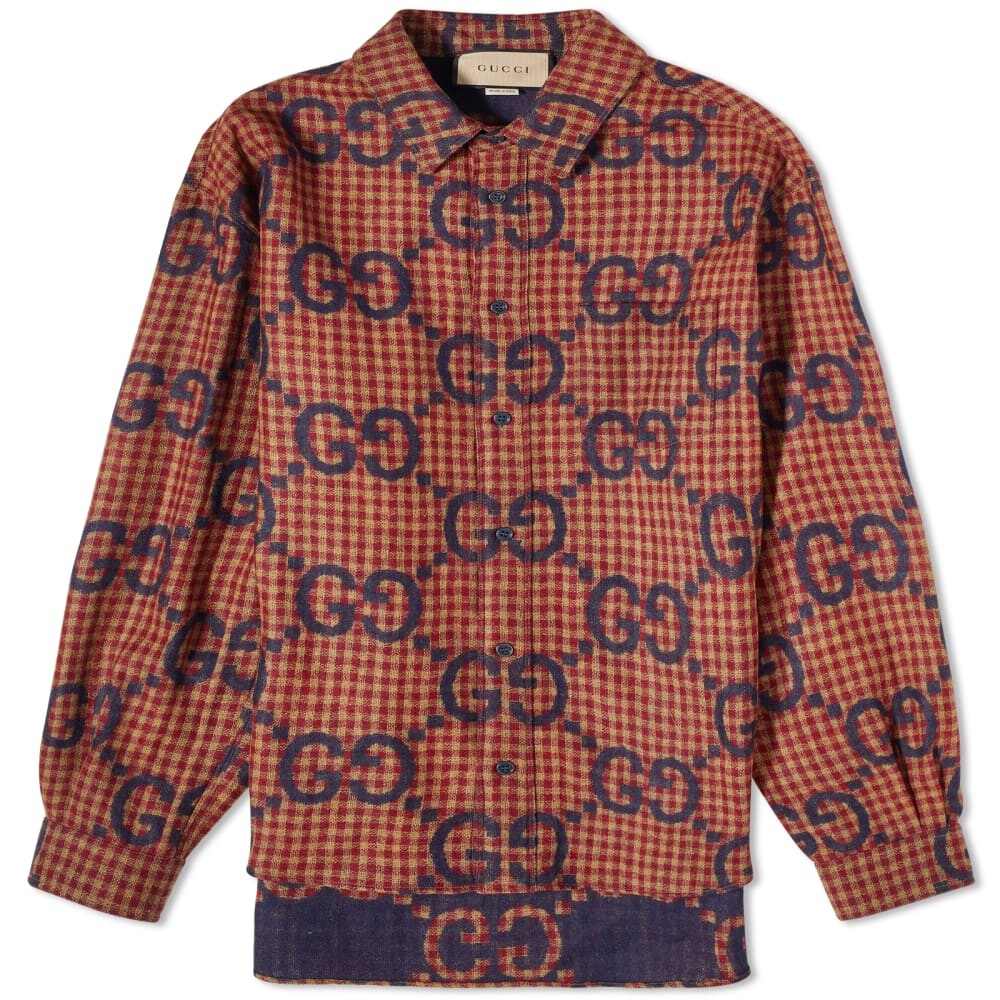 

Верхняя рубашка Gucci Jumbo с узором GG