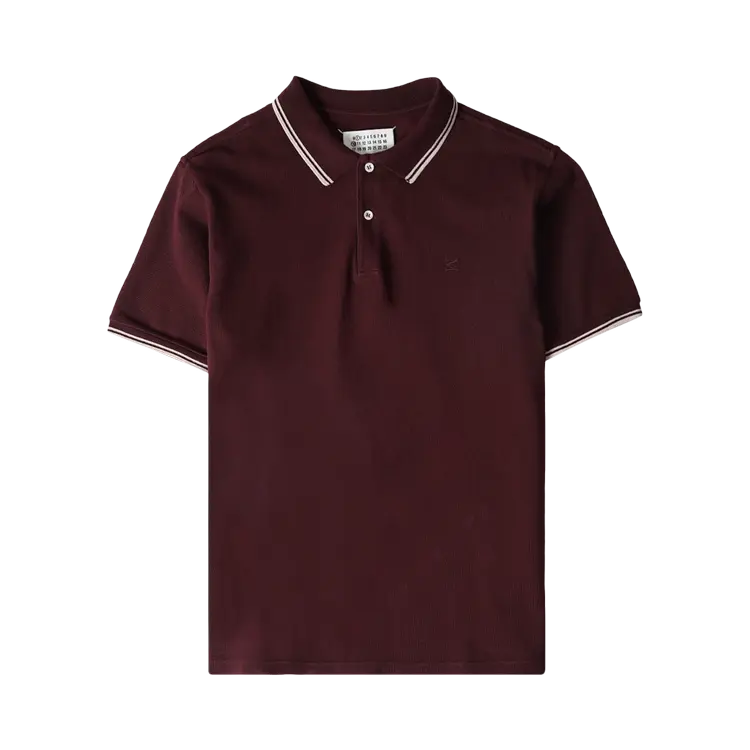 

Рубашка Maison Margiela Embroidered Logo Polo 'Bordeaux', красный