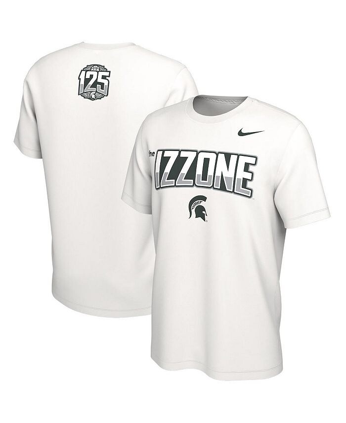 

Мужская белая футболка Michigan State Spartans 125th Anniversary The Izzone Nike, белый