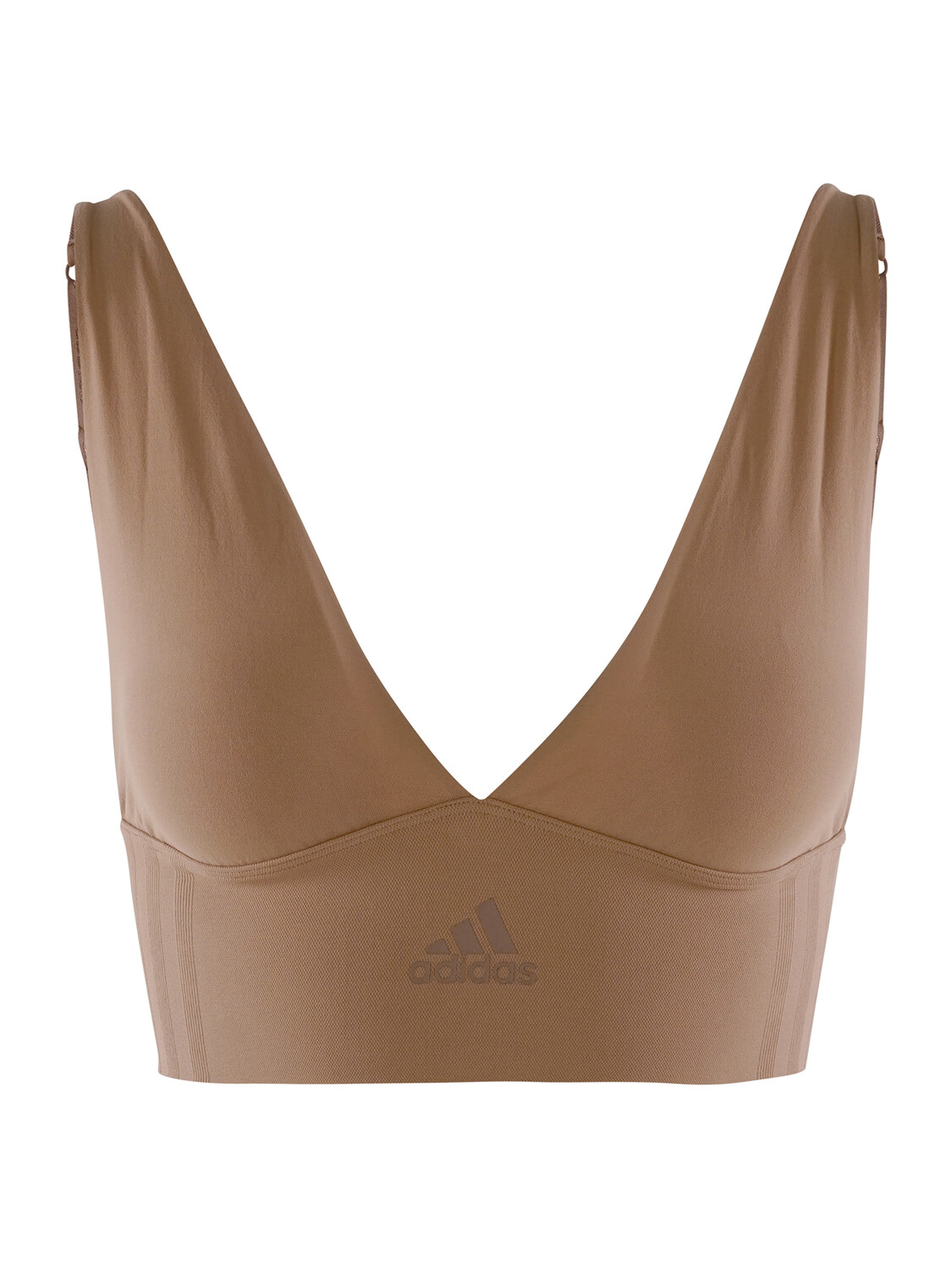 

Бюстгальтер без косточек adidas LONGLINE BRA 1er Pack, цвет braun mel.