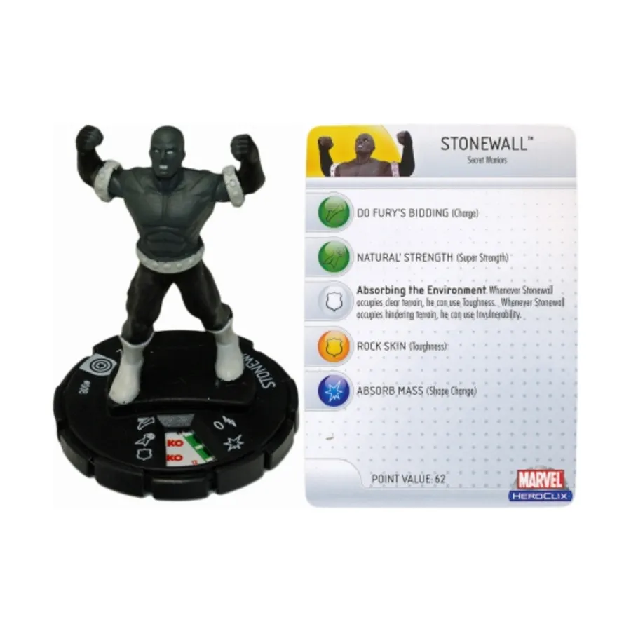 

Стоунволл, Marvel HeroClix - Captain America - Singles