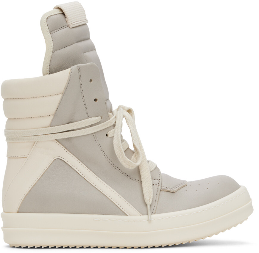 

Кремового цвета кроссовки Geobasket Rick Owens, цвет Pearl/Milk/Milk