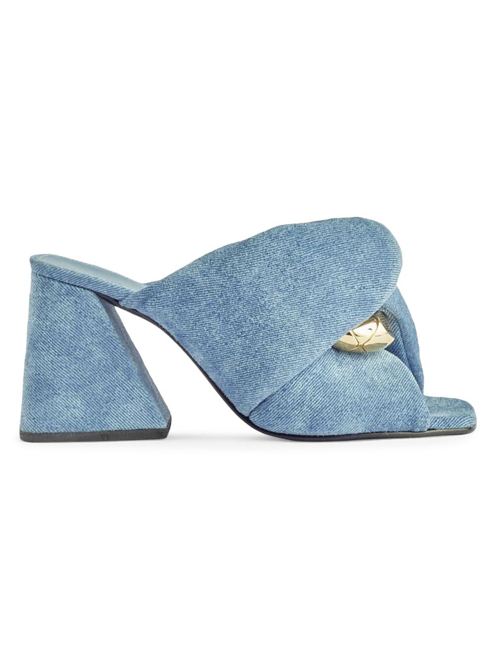 

Джинсовые сандалии без задника на массивном каблуке JW Anderson, синий