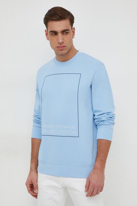 

Хлопковая толстовка Armani Exchange, синий