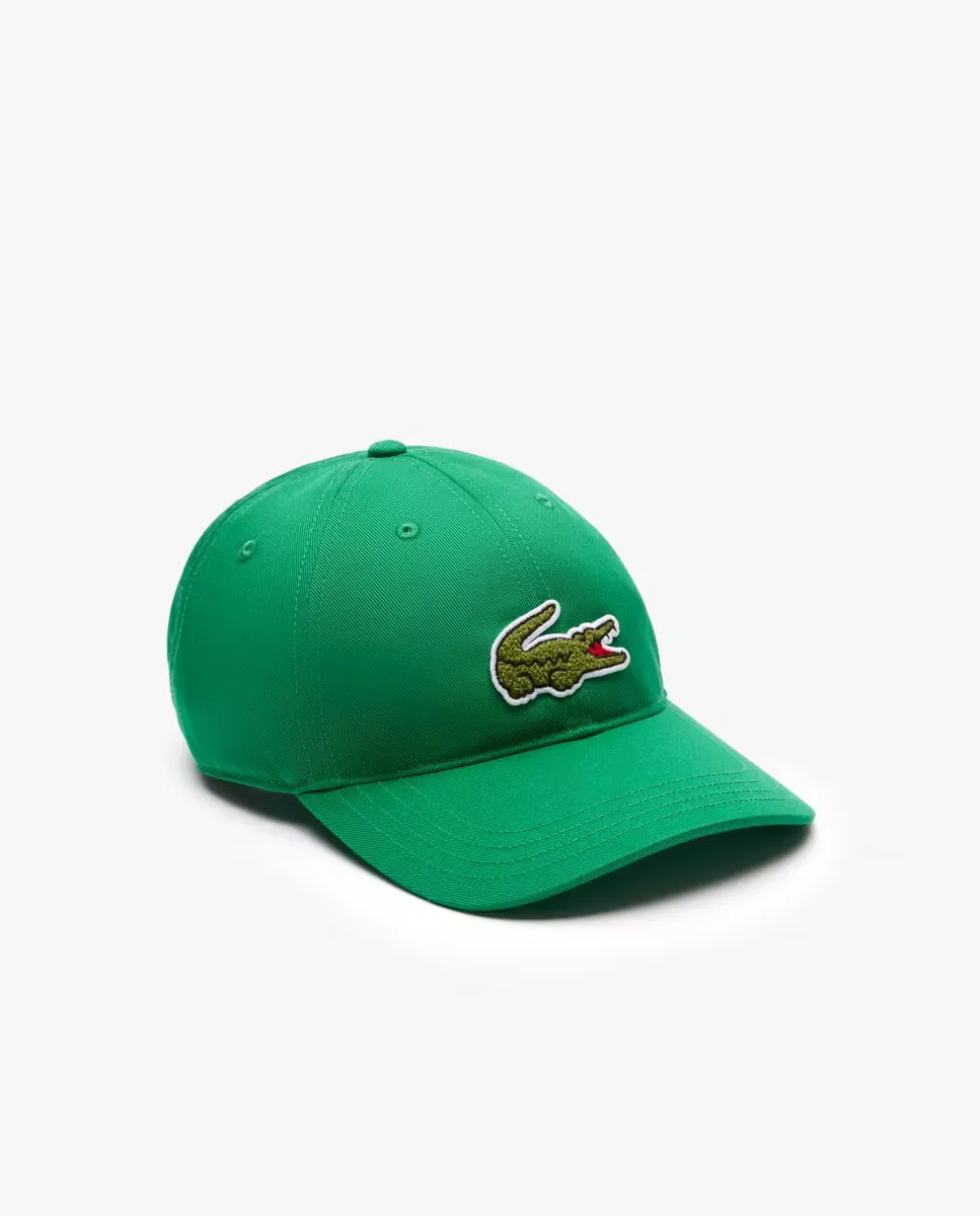 

Кепка унисекс из твила с изображением крокодила Lacoste, синий