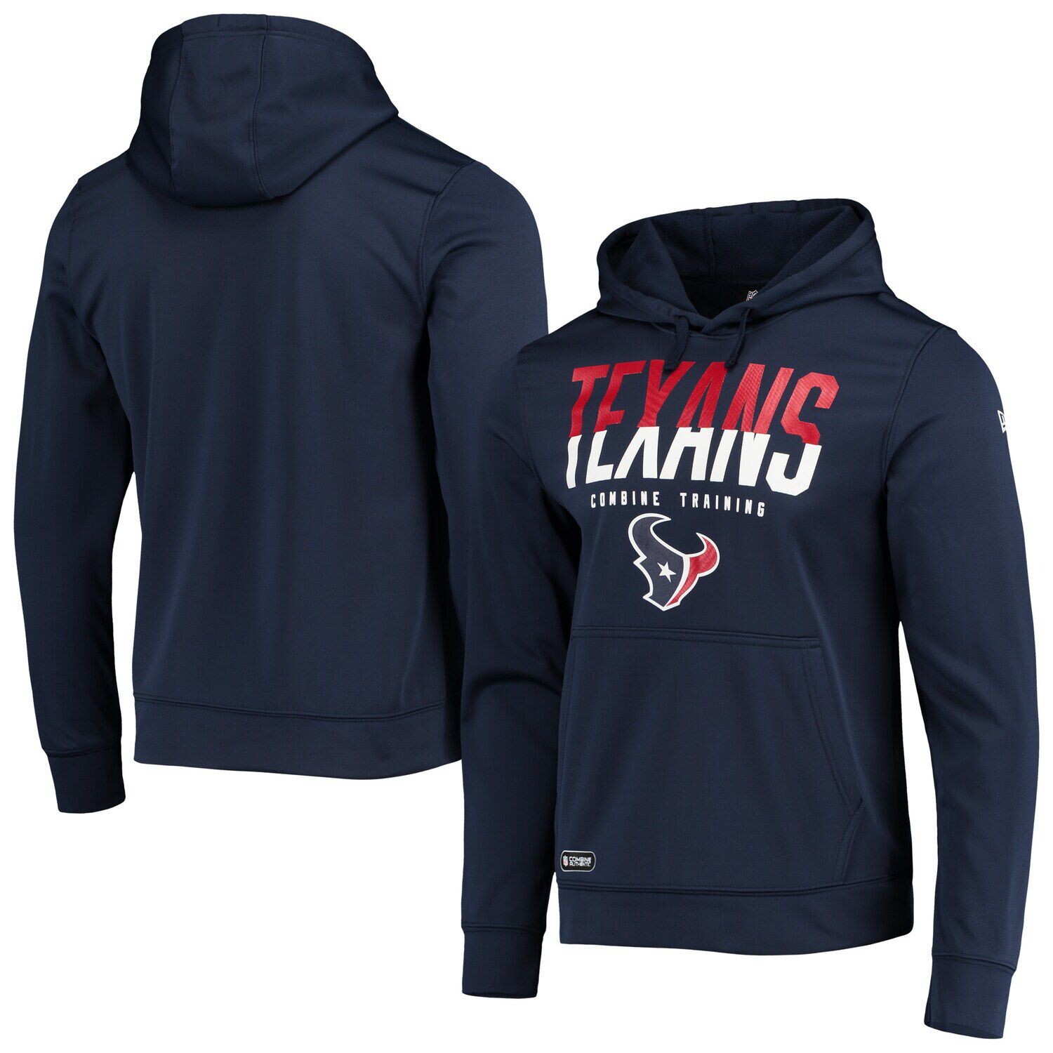 

Мужской темно-синий пуловер Houston Texans с капюшоном для большой сцены New Era