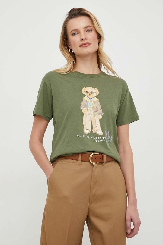 

Хлопковая футболка Polo Ralph Lauren, зеленый