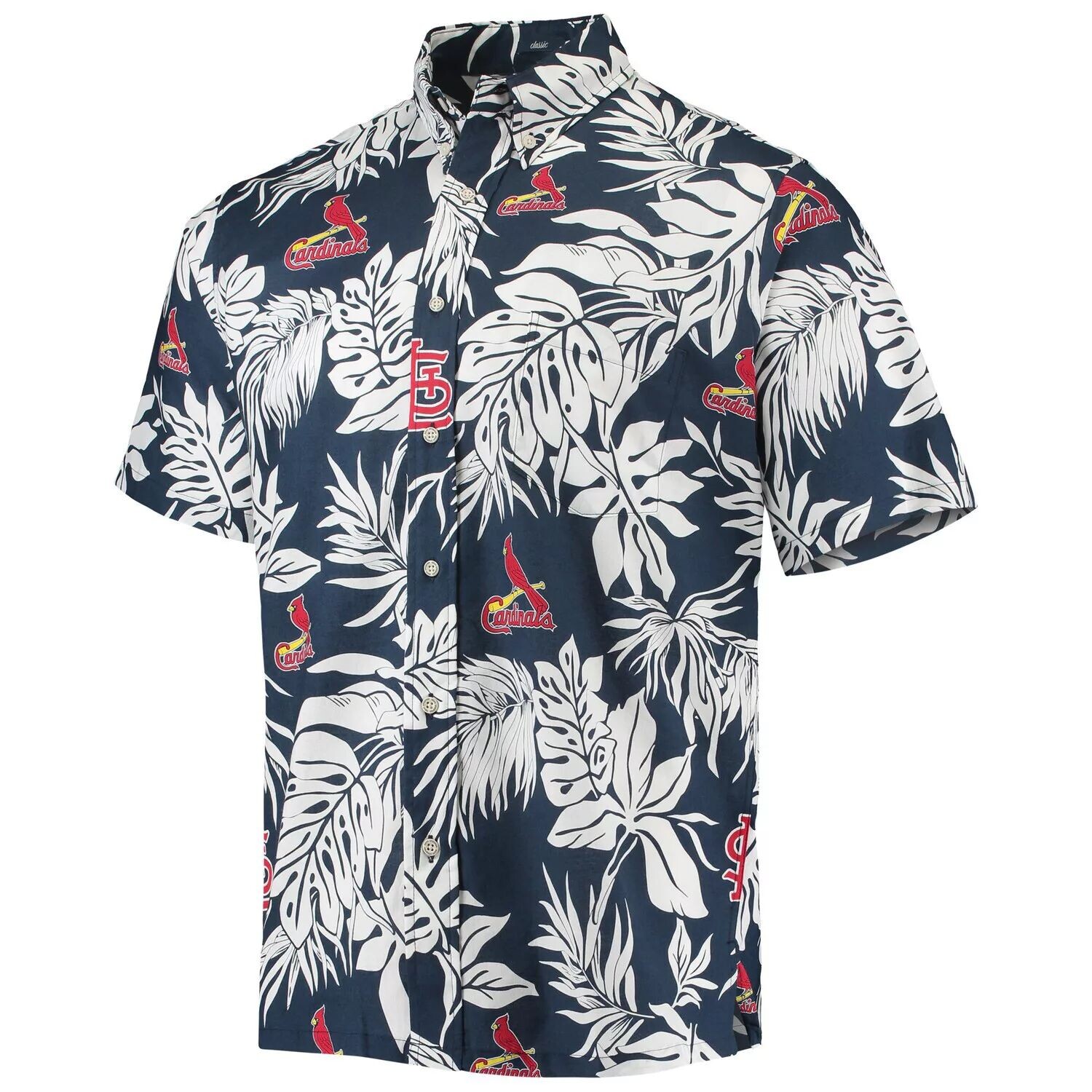 

Мужская темно-синяя рубашка на пуговицах Reyn Spooner St. Louis Cardinals Aloha