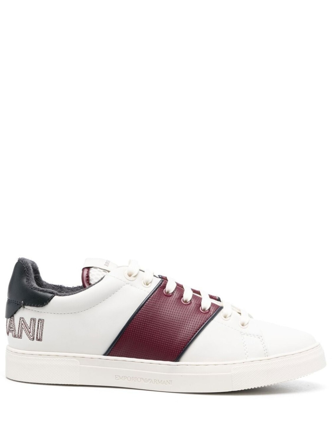 

Кроссовки Emporio Armani Lace-up, белый/бордовый