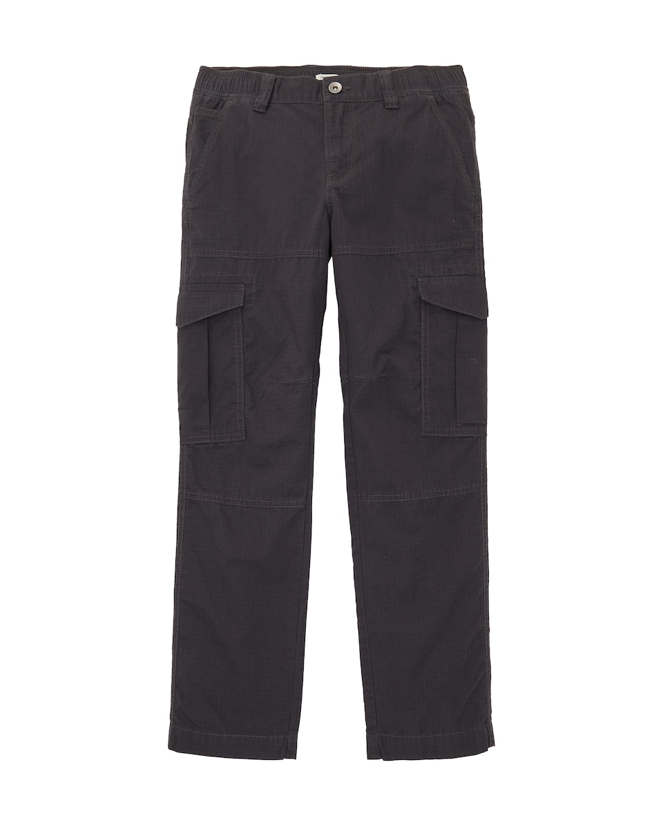 Однотонные брюки-карго для мальчика с петлями для ремня Tom Tailor, темно-серый