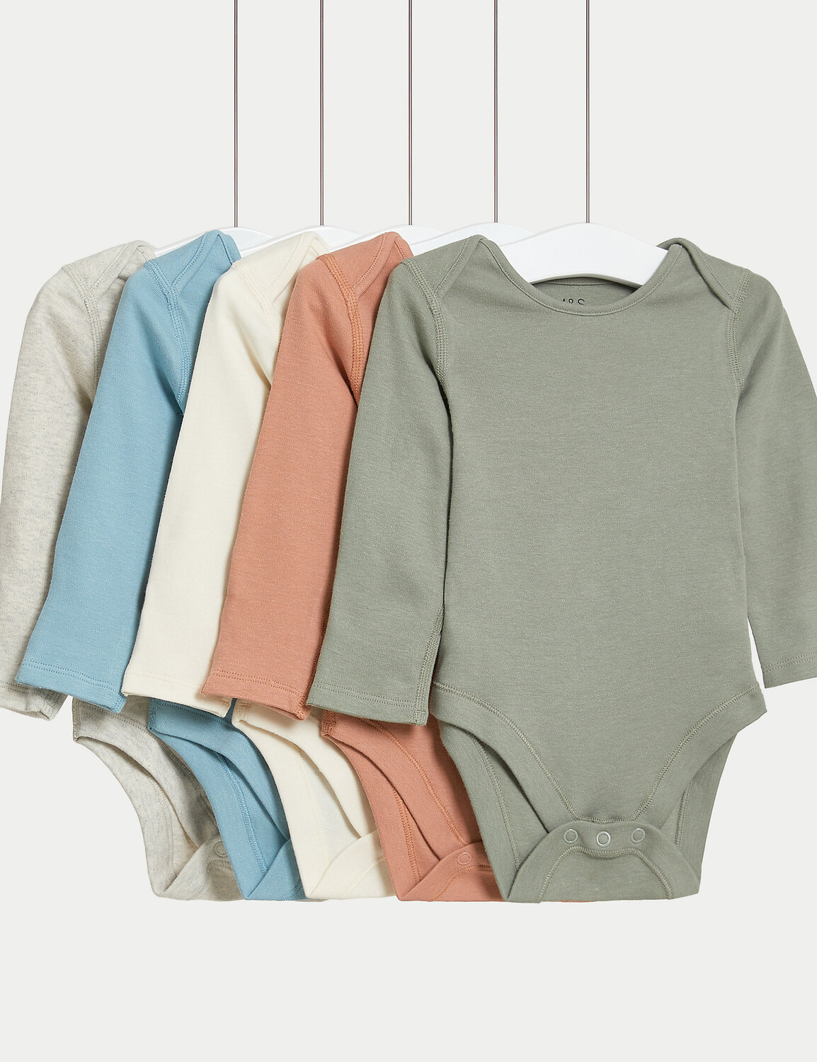 

5 упаковок боди из чистого хлопка (0–3 года) Marks & Spencer, мульти
