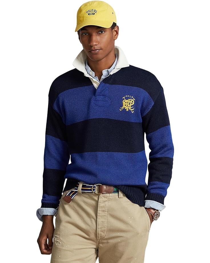 

Свитер Polo Ralph Lauren Striped Cotton Rugby Sweater, цвет Royal Combo