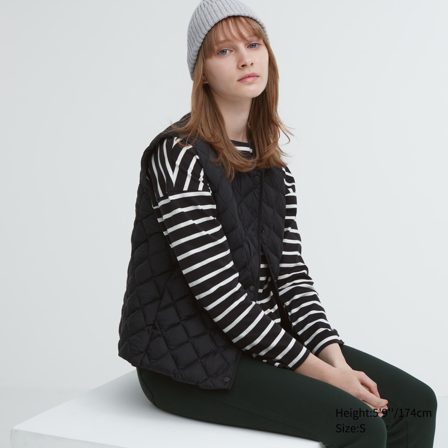 

Теплый жилет UNIQLO, черный