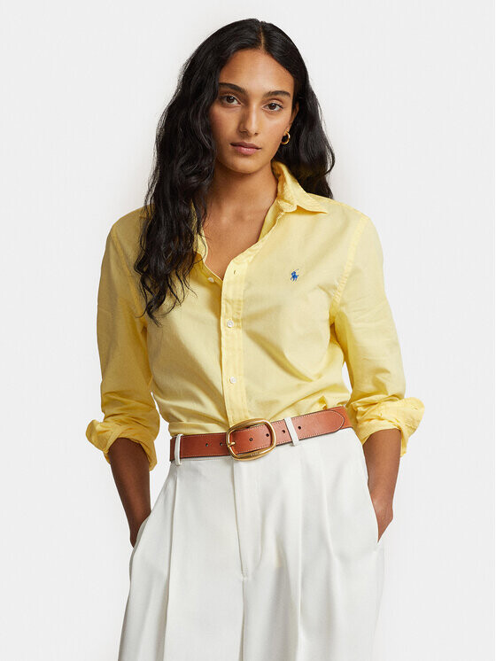 

Рубашка стандартного кроя золотистого цвета Polo Ralph Lauren, желтый