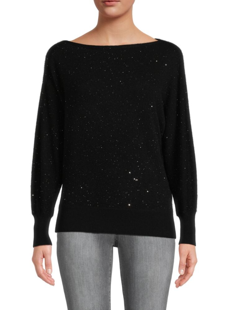 

Свитер из кашемира с эффектом металлик Sofia Cashmere, черный