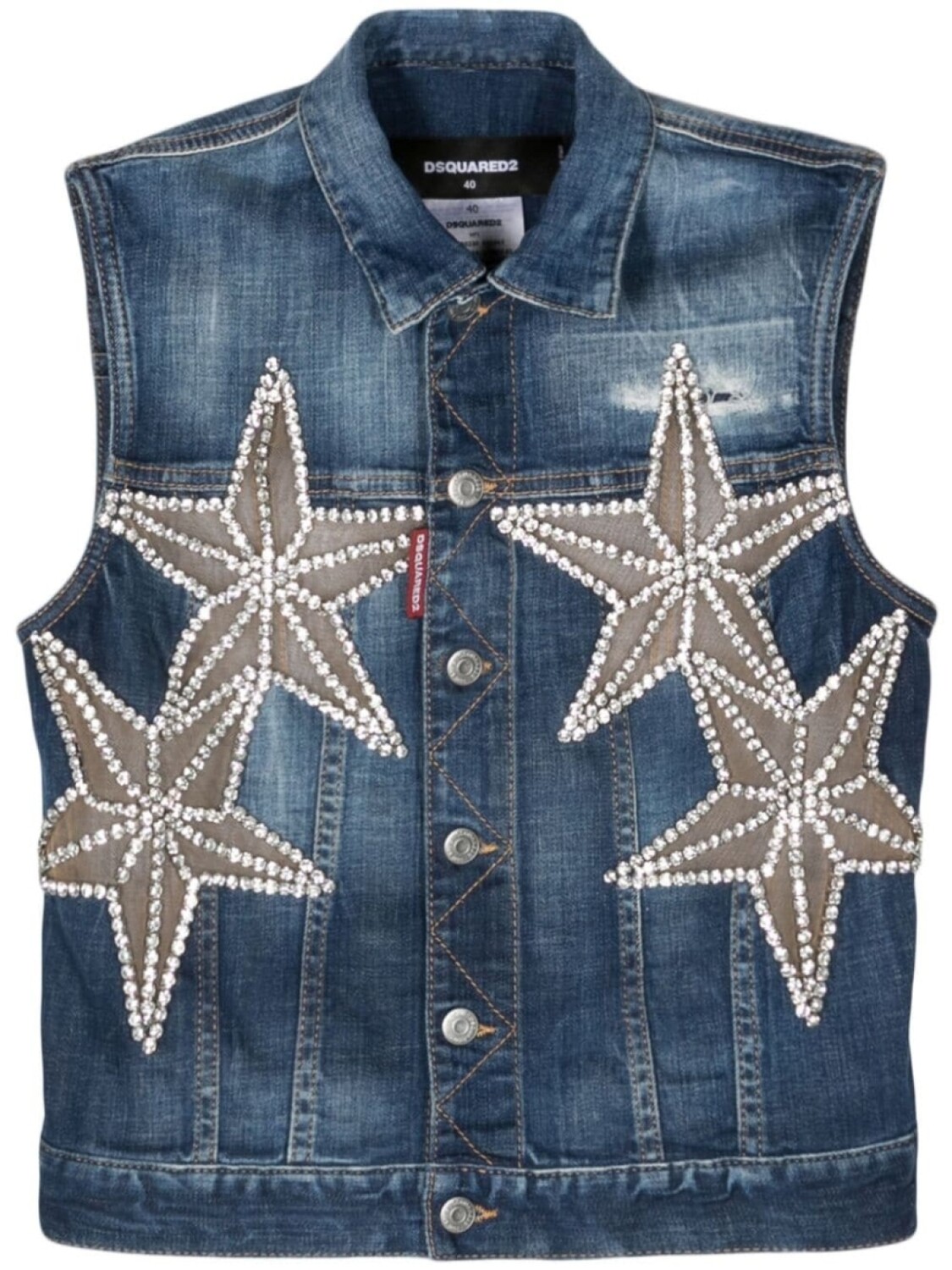 

Джинсовый жилет Stary Night Dsquared2, синий