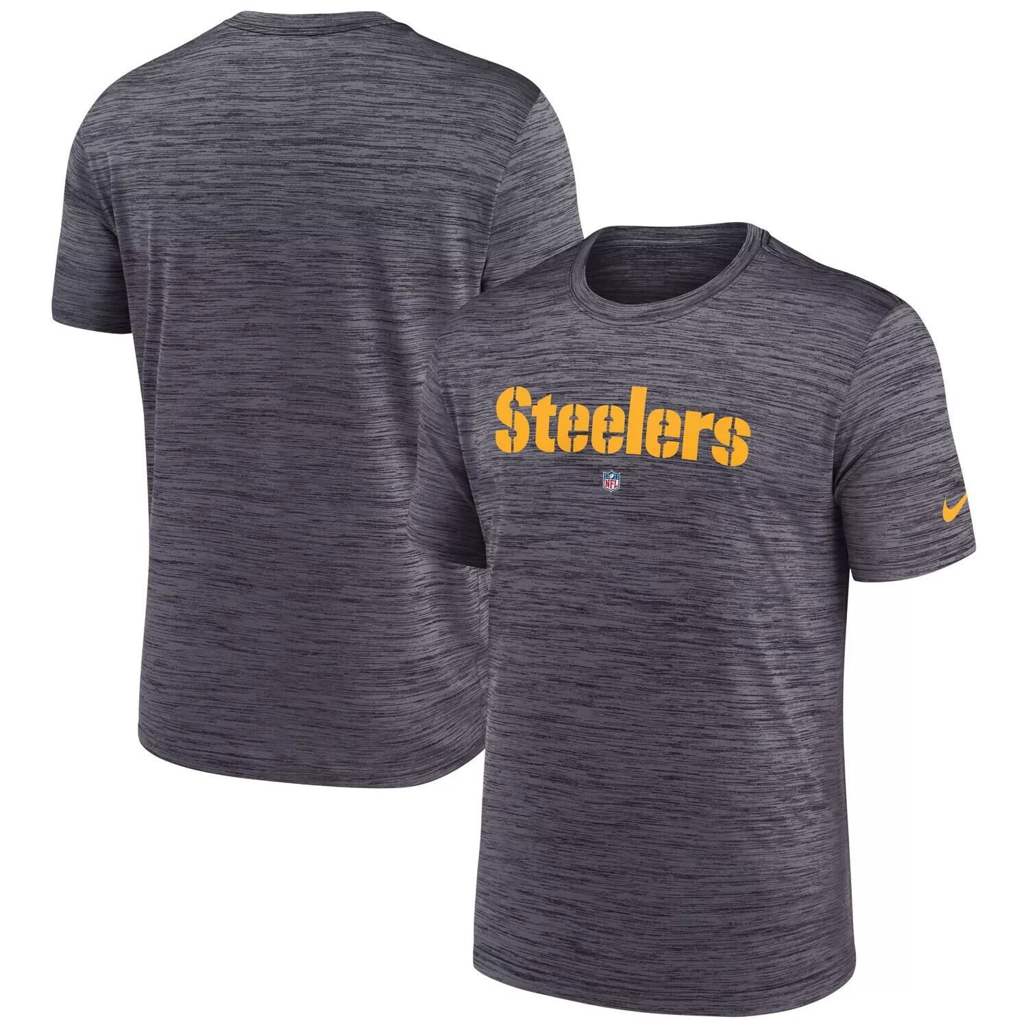 

Мужская черная футболка Pittsburgh Steelers Velocity Performance Nike, Черный