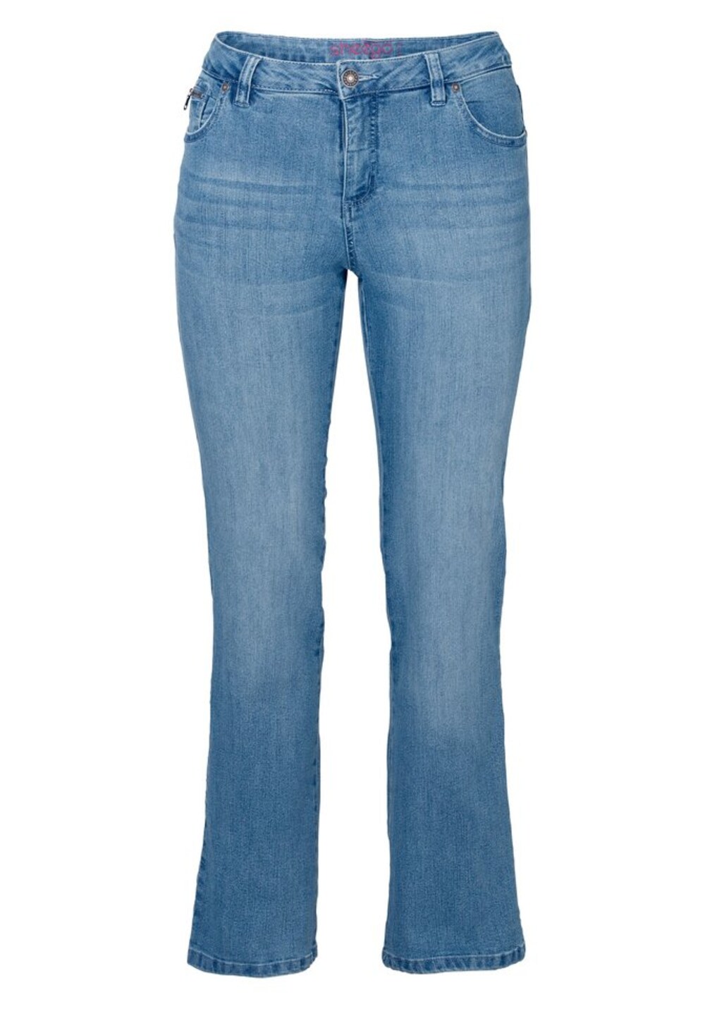 Джинсы с загрузочным кроем Sheego Maila, синий джинсы с загрузочным кроем sheego темно синий
