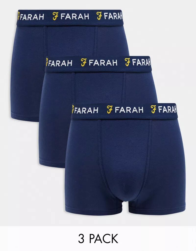 Темно-синие боксеры скинни Farah Aveleer (3 шт.) темно синие вафельные носки farah
