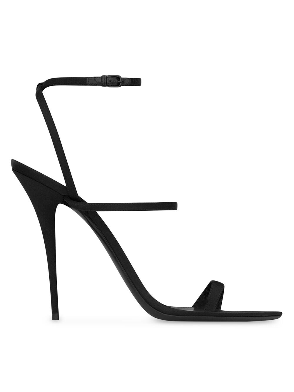 

Сандалии Dive из креп-сатина Saint Laurent, черный