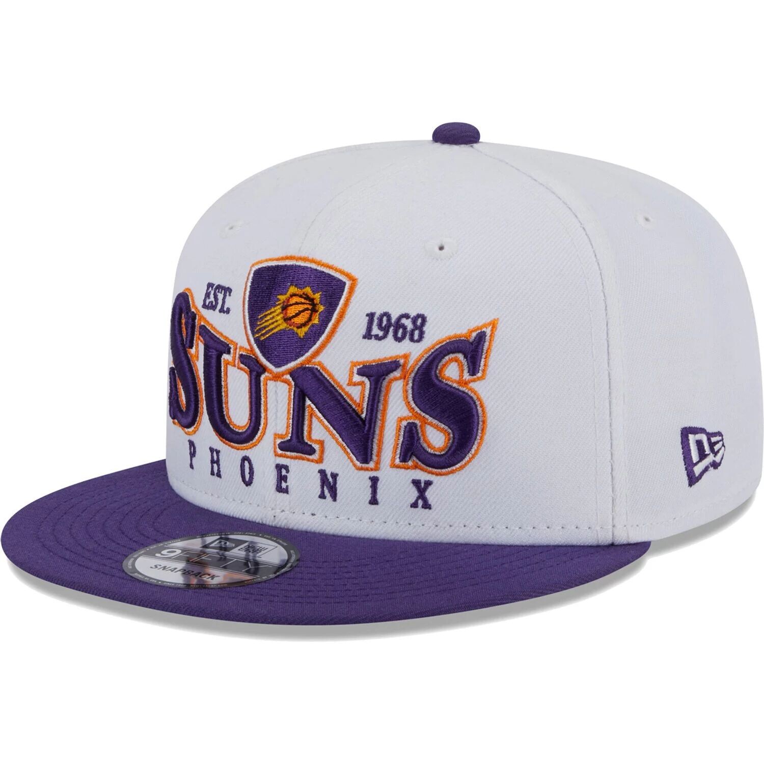 

Мужская кепка New Era белого/фиолетового цвета Phoenix Suns Crest Stack 9FIFTY Snapback
