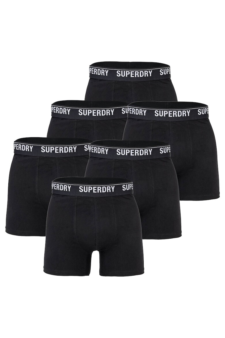 

Боксеры с логотипом на поясе - 6 пар Superdry, черный