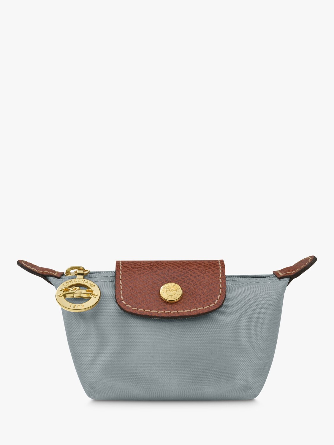 

Оригинальный кожаный кошелек Le Pliage для монет Longchamp, сталь