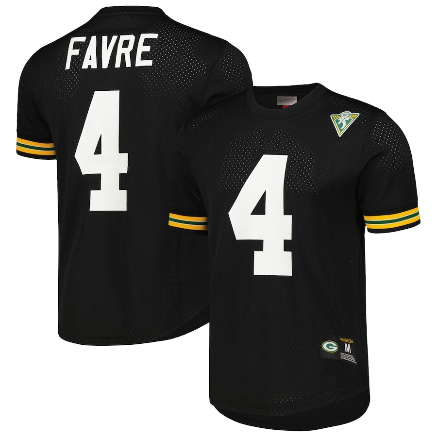 

Футболка с именем и номером Mitchell & Ness Green Bay Packers, черный