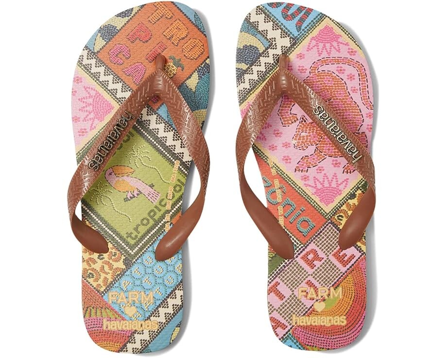 

Сандалии Havaianas Top Farm Summer Patch Flip Flop Sandal, ржавый