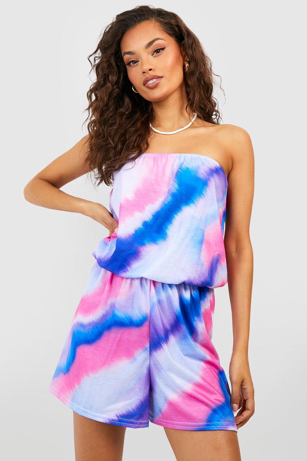 

Комбинезон из мрамора Boohoo, фиолетовый