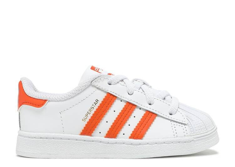 

Кроссовки Adidas SUPERSTAR INFANT 'WHITE ORANGE', белый