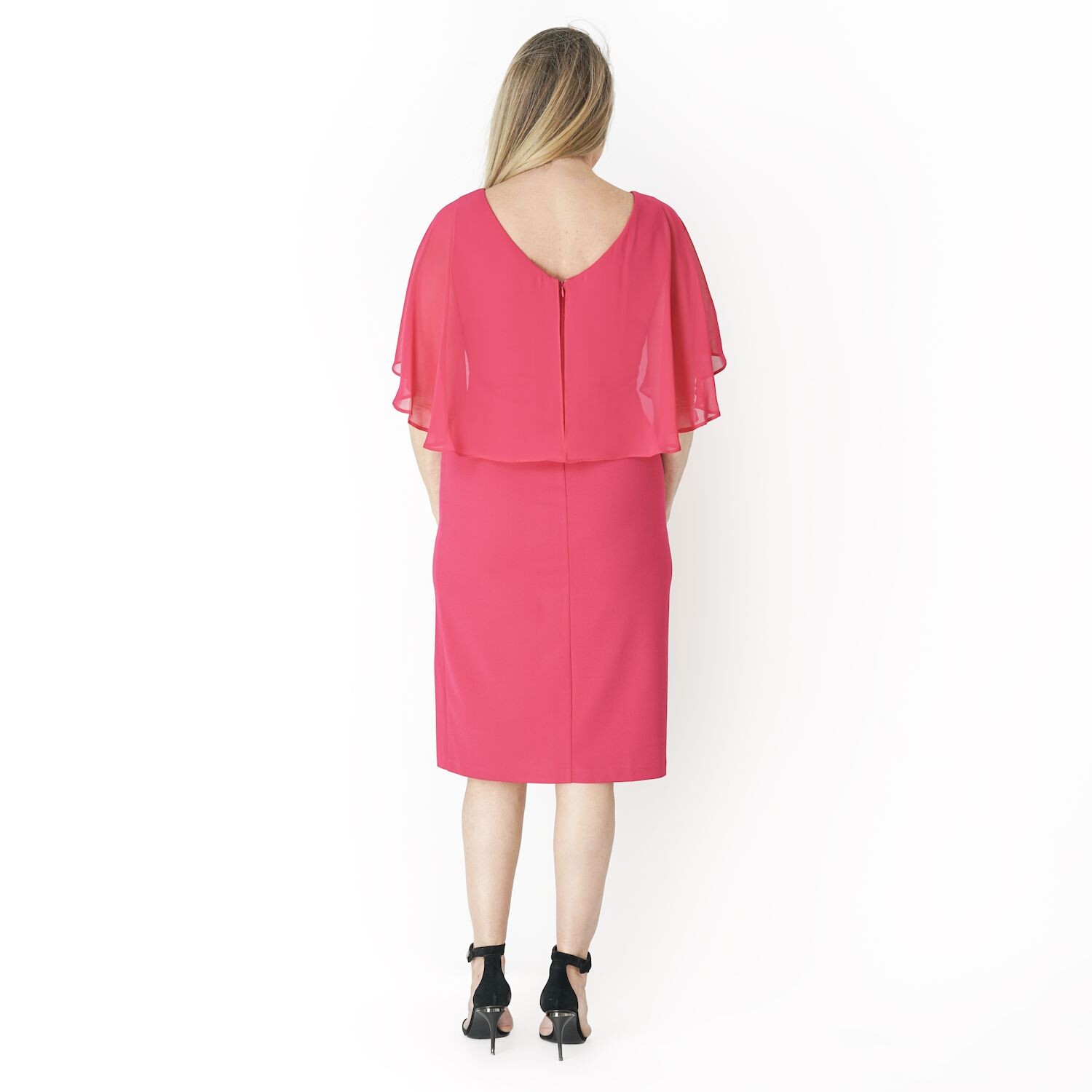 

Женское платье миди с накидкой и связной одеждой Connected Apparel