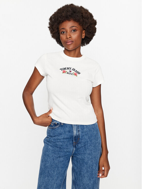 

Футболка узкого кроя Tommy Jeans, белый