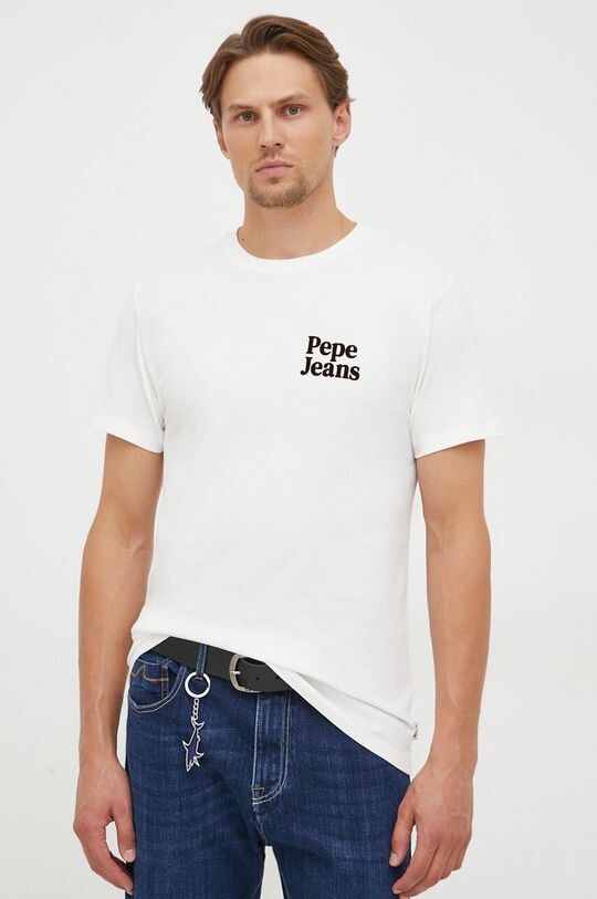 

Хлопковая футболка Pepe Jeans, бежевый