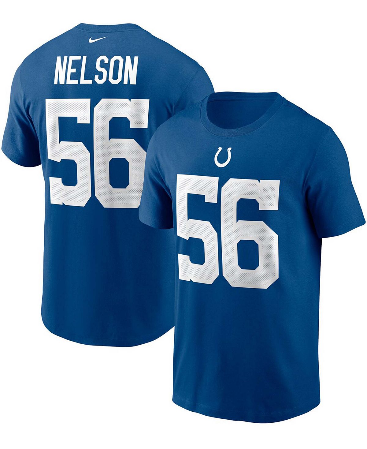 Мужская футболка с именем и номером Quenton Nelson Royal Indianapolis Colts Nike