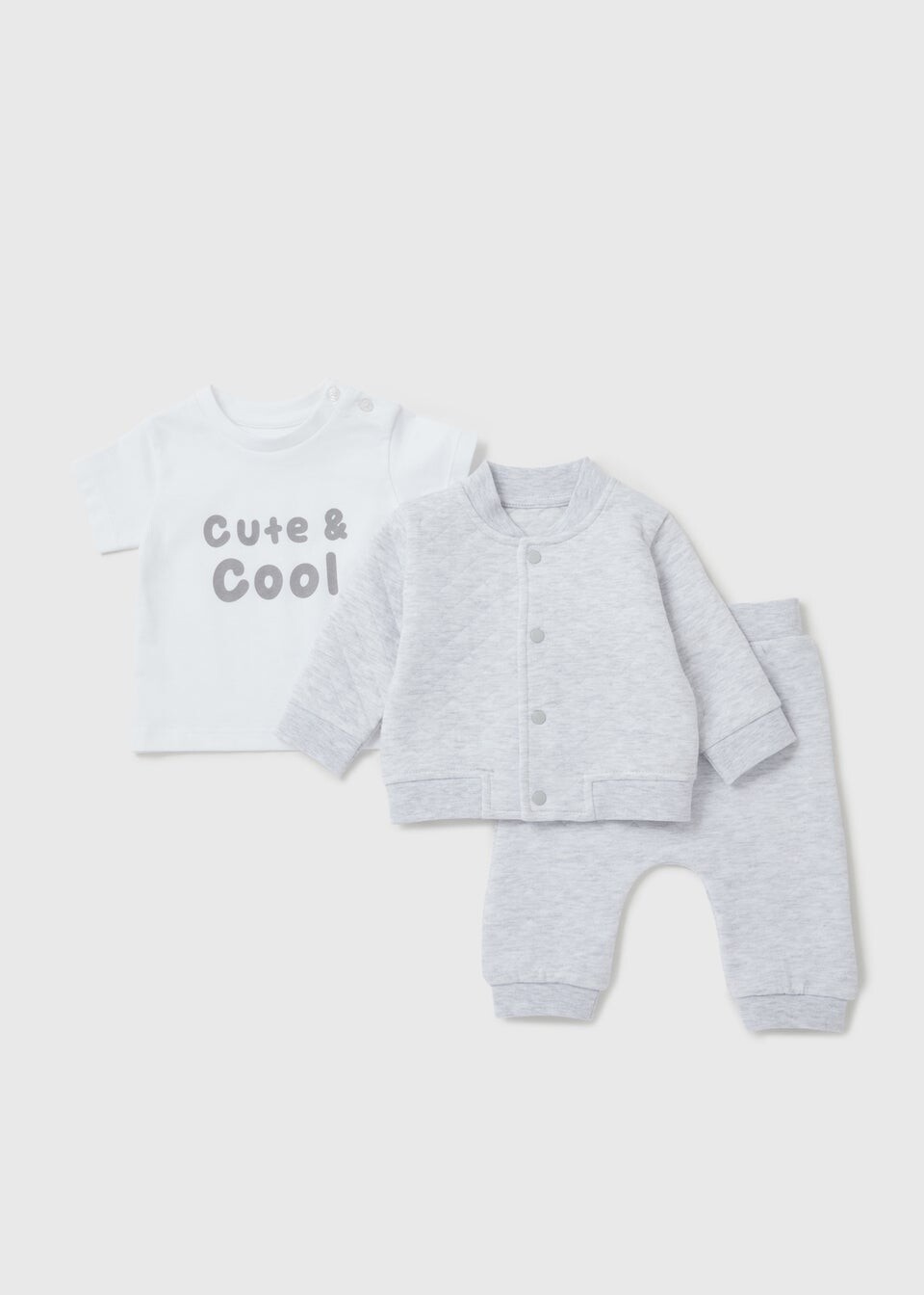 

Стеганый комплект Baby Grey (для новорожденных – 23 мес.)