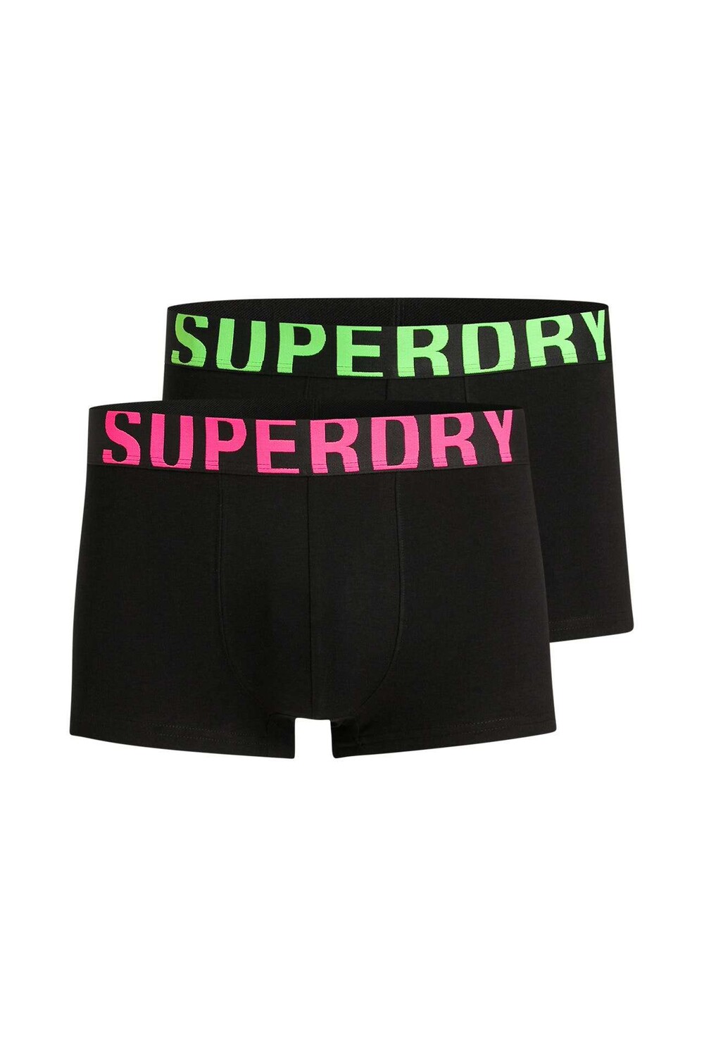 

В упаковке 2 труса-боксера черного цвета. Superdry