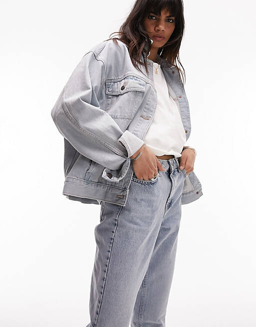 

Отбеленные джинсы Topshop Mom
