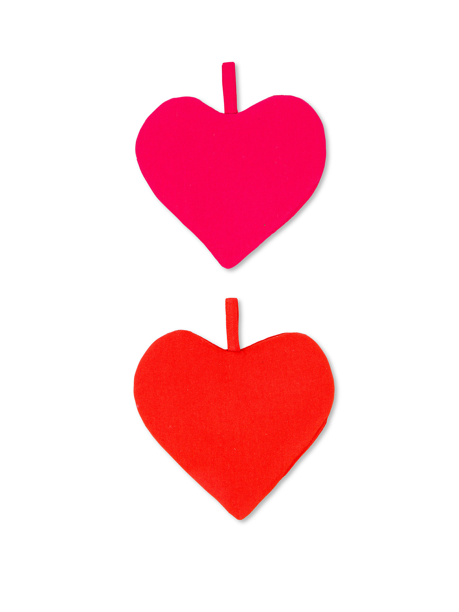 Набор из 2 прихваток в форме сердечек из чистого хлопка. Coincasa, мультиколор