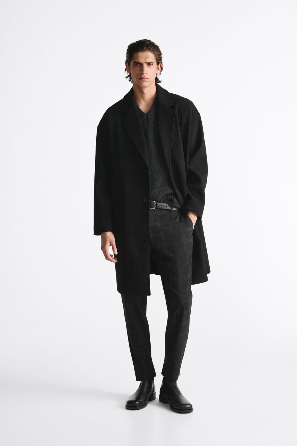 

Брюки облегающего кроя комфорт ZARA, серый