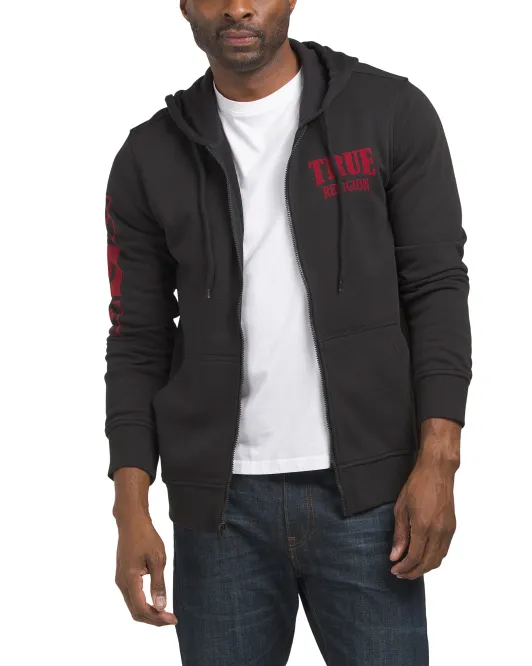 

Толстовка на молнии Hs из флока True Religion, черный