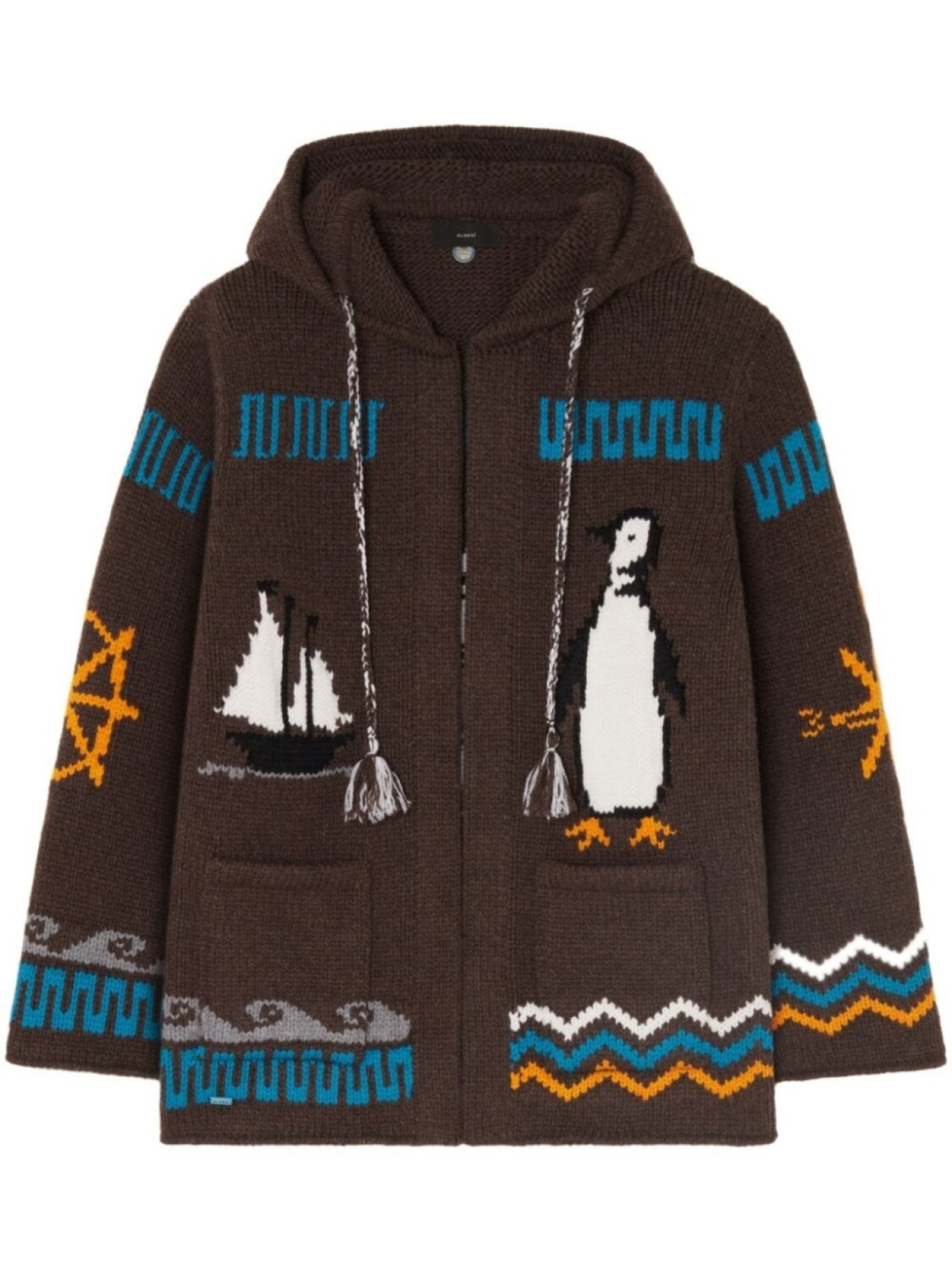 

Alanui трикотажное худи The Nautical, коричневый