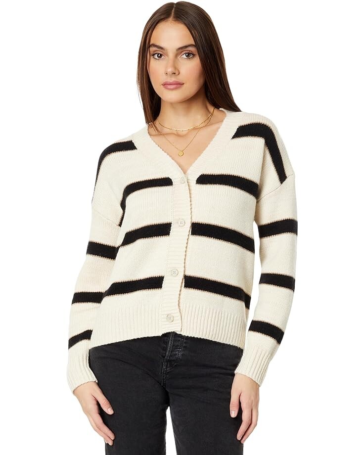 

Свитер Splendid Kendall Stripe Cardigan, черный