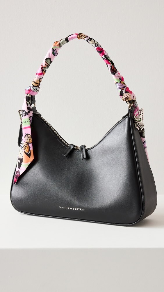 

Сумка через плечо Sophia Webster Mariposa Scarf Hobo, черный