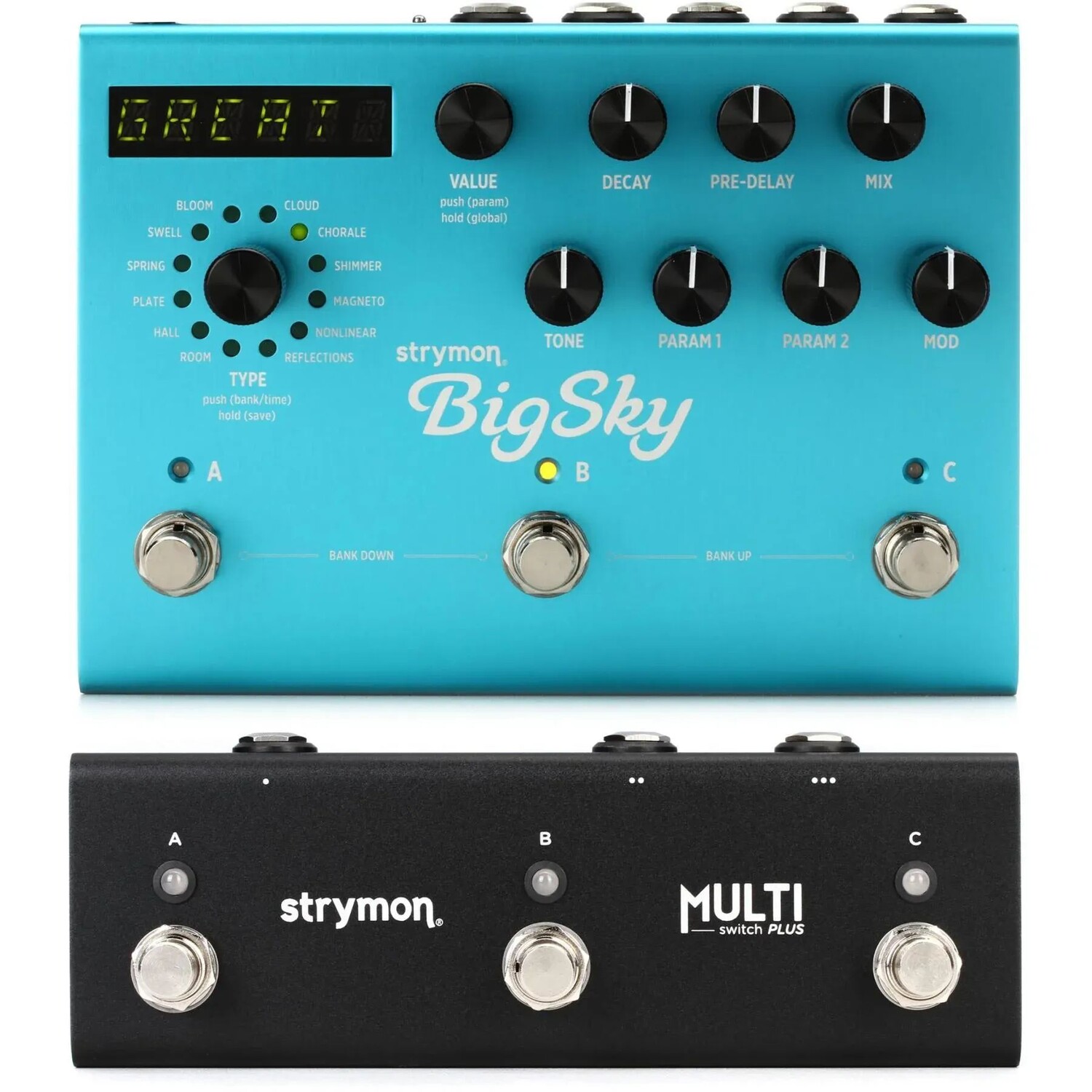 

Многомерная педаль реверберации Strymon BigSky и пакет Multi Switch Plus