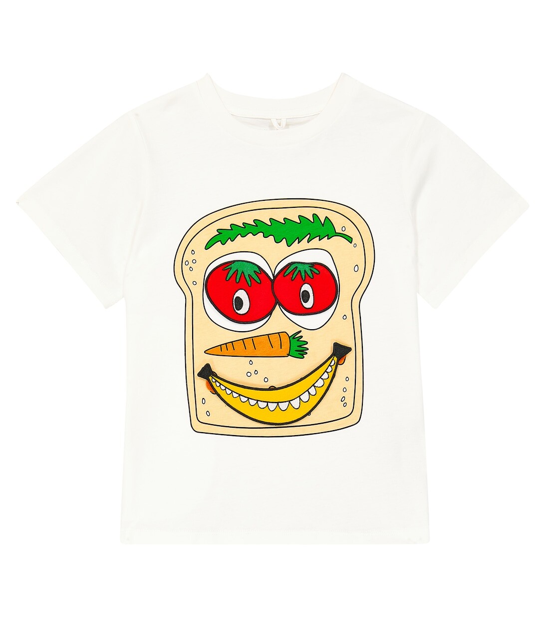 

Футболка из хлопкового джерси с принтом Stella Mccartney Kids, белый