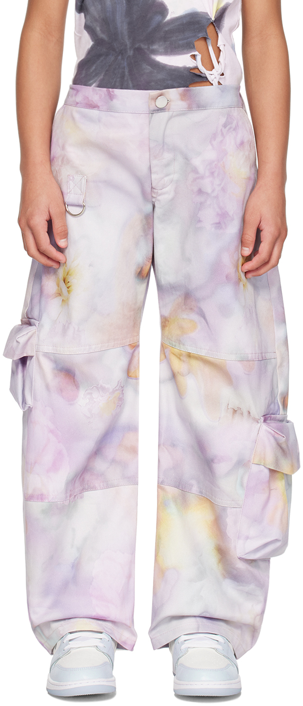 SSENSE Эксклюзивные детские розовые брюки-карго для газона Collina Strada эксклюзивные синие пижамные штаны ssense tekla