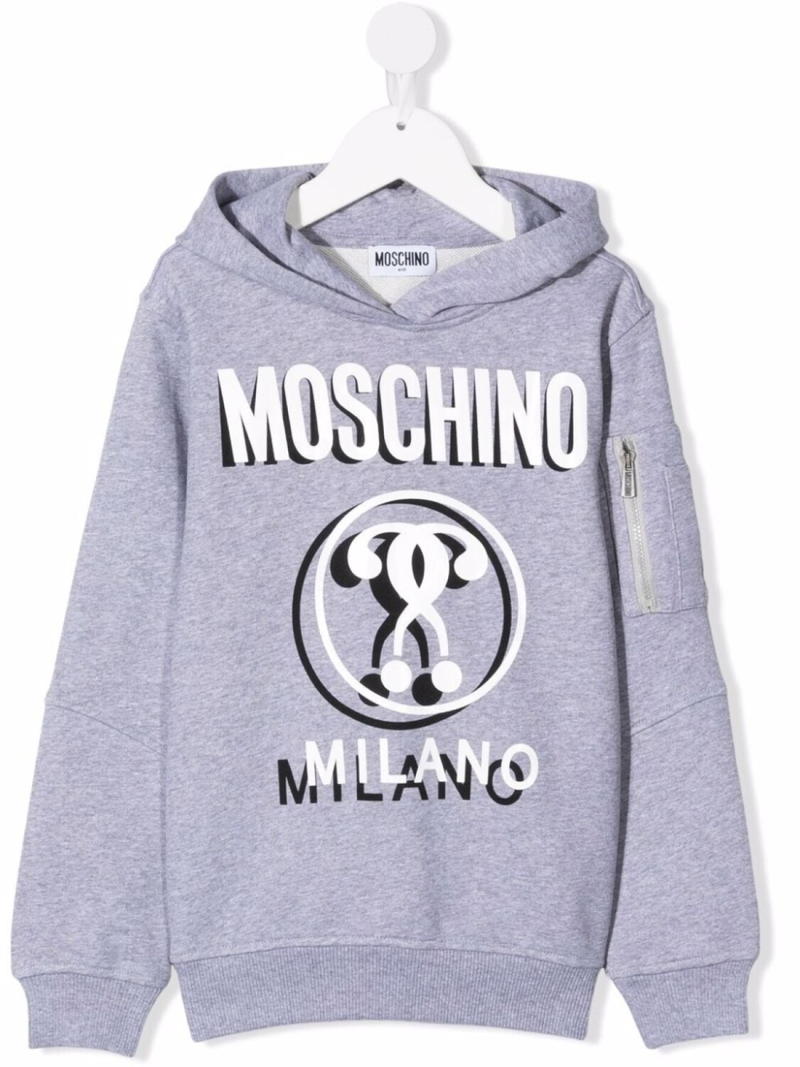 

Moschino Kids худи с логотипом, серый